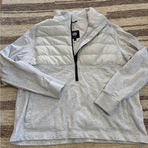 Canada Goose Light Gray Zip-Up Sweater